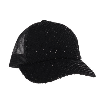 Baseball Trucker Cap Hat Rhinestone Black CC Brand Baseball Trucker Cap Hat Rhinestone Black CC Brand