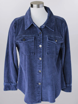 Keren Hart Corduroy Shirt Indigo Blue