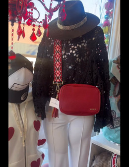 Top Crocheted Boxy Black 