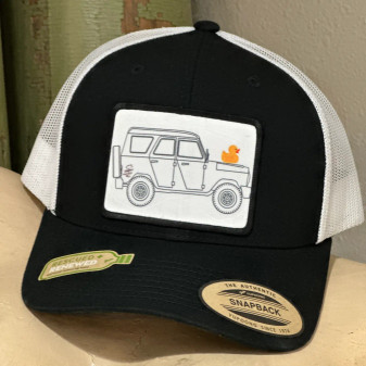 Baseball Trucker Cap Duck On A Jeep Bronco Black