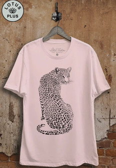 Leopard Animal MIneral Washed Graphic T-Shirt  in Pink