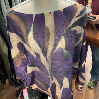 Top One Size Purple Leaves Made In Italy