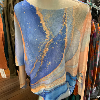 Top One Size Royal Blue Wave Made In Italy