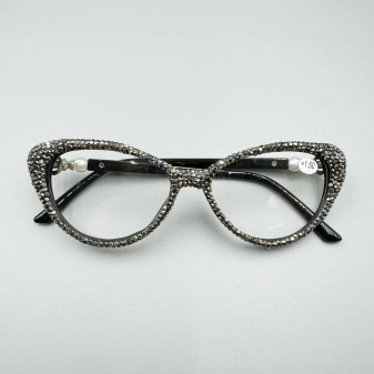 Rhinestone Readers Gunmetal Grey 250 Strength