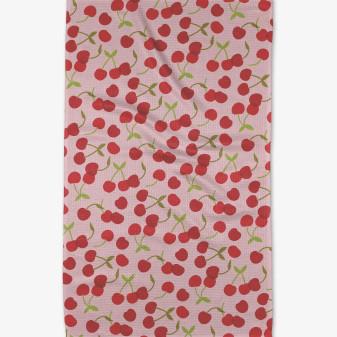 Geometry Kitchen Hand Dish Microfiber Towel Cherry Cherries