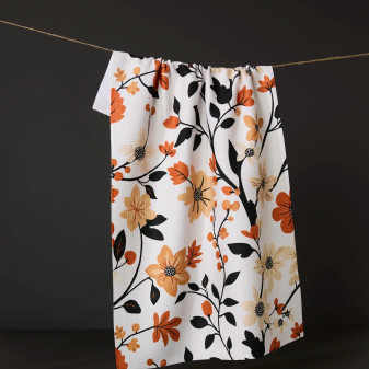 Geometry ARRIVING SOON Kitchen Dish Hand Tea Towel Microfiber Spice Colored Flowers