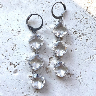 VB&CO Swarovski Crystal Statement Earrings 
