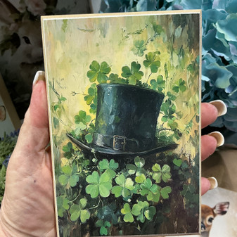 Wooden Sign Art St. Patrick’s Day Clover Irish