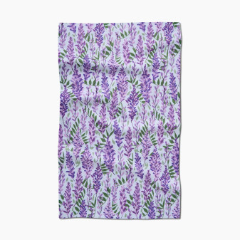 Geometry Kitchen Hand Dish Towel Microfiber  Wisteria 