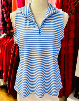 LuLu B Sleeveless 1/4 Zip Ladies Golf Pickleball Resort Coolant Fabric Top