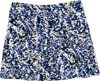 LuLu B Skort Phone Pocket Plus Two Wast Zip Pockets Side Zip Blue Black