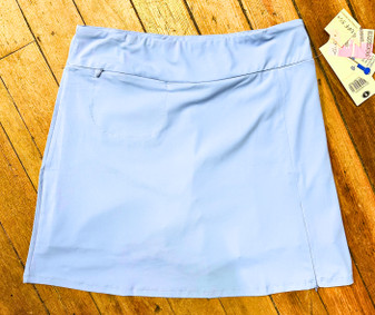 LuLu B Skort Phone Pocket 2 Waist Zip Pickets Side Zip Periwinkle Blue