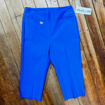LuLu B Pedal Pushers Side Vent  Blue