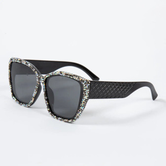 Rhinestone Sunglasses Black