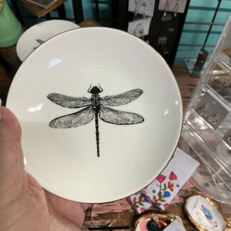 Dragonfly Trinket Dish Ceramic 5”