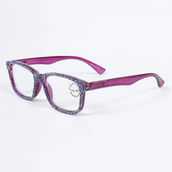 Readers Purple Rhinestone Glasses 250 Strength