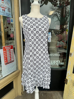 LuLu B Beachtime Sleeveless Dress Ruffle Hem gmdn