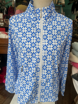 LuLu B Beachtime Jacket Two Way Zip 2 Outer Zip Pickets 2 Inner Pockets