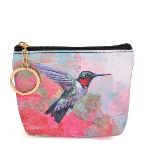 Hummingbird Zippered Coin Purse