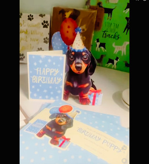 FreshCut Pop Up 3D Puppy Dog Birthday Greeting Card