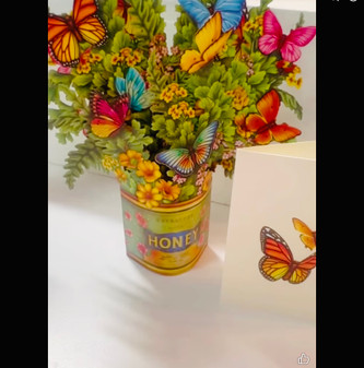 FreshCut Mini Pop Up 3D Butterflies Greeting Card