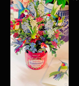 FreshCut Mini Pop Up 3D Hummingbird Greeting Card