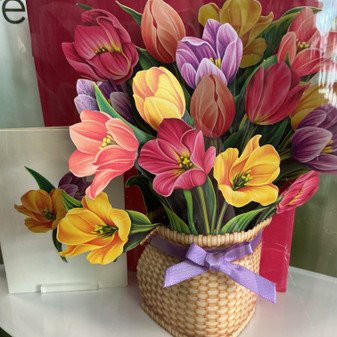 FreshCut Mini Pop Up 3D Tulips Greeting Card