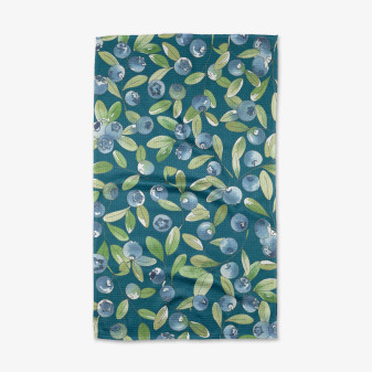 Geometry Kitchen Hand Dish Microfiber Towel Blueberry 