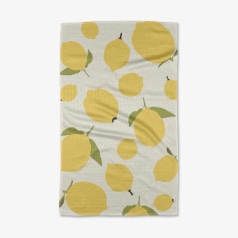 Geometry Kitchen Hand Dish Microfiber Towel Lemons