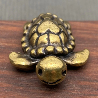 Brass Sea Turtle Figurine
