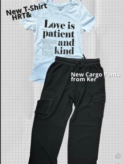 HrtandLuv T-Shirt Mineral Washed Love Is Patient Lt. Blue USA Made