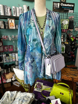 Kamana Burnout Blue Cardigan