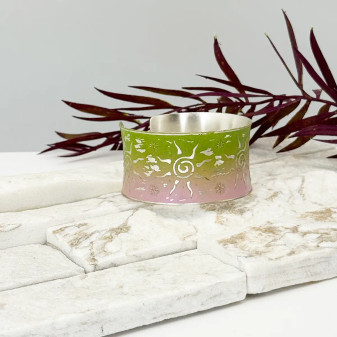 Anju Pink Green Ombré Sun Motif 