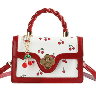 Cherries Purse Crossbody Shoulder Red Handle