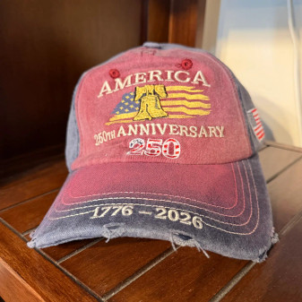 250th Anniversary Celebration Baseball Trucker Cap Acid Washed July 4th