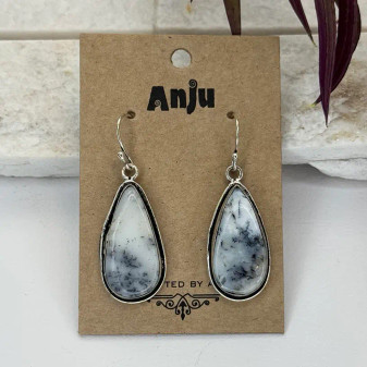 Anju Dendritic Opal Stone Earrings