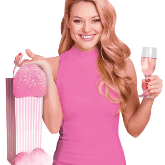 Penis Funny Gift Bag Sequin Fuzzy Balls