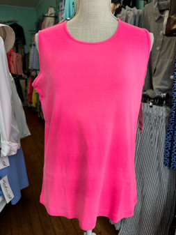 LuLu B Sleeveless Top Tank Hot Pink