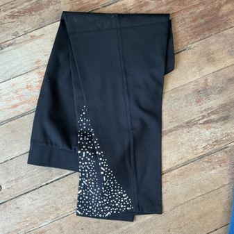 LuLu B Leggings With Bling Side Seam Black 