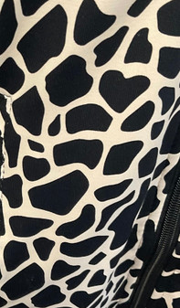 LuLu B Cha Cha Ruffle Sleeveless Dress Coolant Fabric Black Tan Leopard