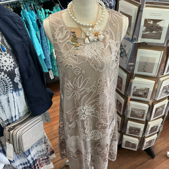 Kamana Burnout Neutrals Dress Lined