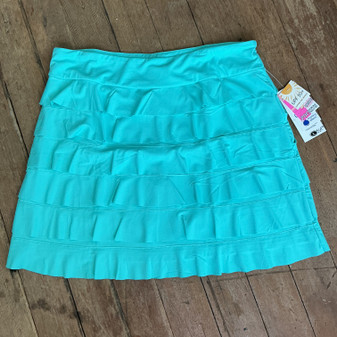 LuLu B Skort Ruffle Cha Cha Phone Pocked On Shorts Aqua