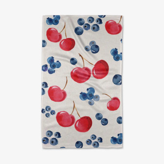 Geometry Hand Dish Towel Microfiber Cherries On Top