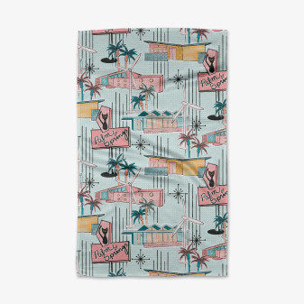 Geometry Kitchen Hand Towel Microfiber Mid Century Modern Palm Springs 