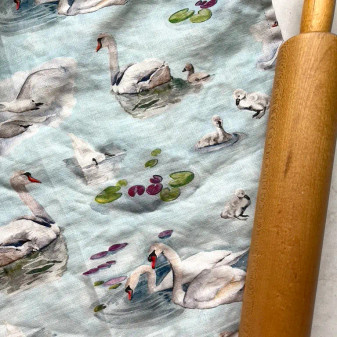 Swans Linen Kitchen Hand Dish Towel 