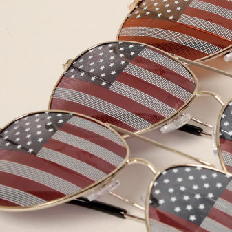 American Flag 250th Anniversary Aviator Sunglasses 