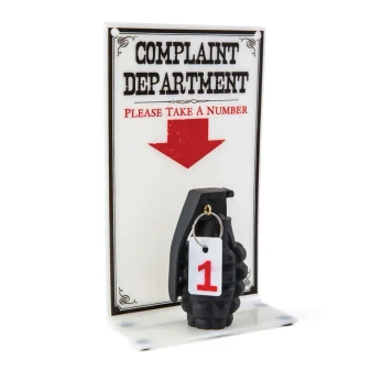 Complaint Department Take A Number BOOM Funny