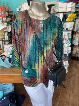 Burnout Multi Colored Top With Pocket