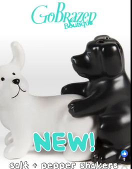 Salt & Pepper Puppies Dogs Shakers Naught Sex