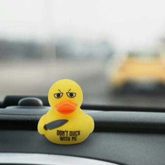 Rubber Duck Don’t Duck With Me Knife Yellow